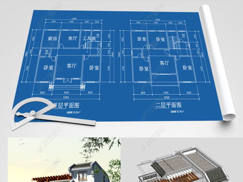 全套徽派建筑cad施工图设计平面图下载